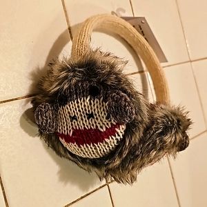 New headband earmuffs sock monkey